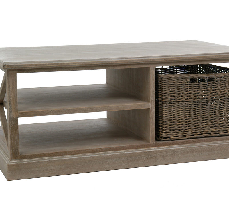 Couchtisch 2 Regal/Korb
