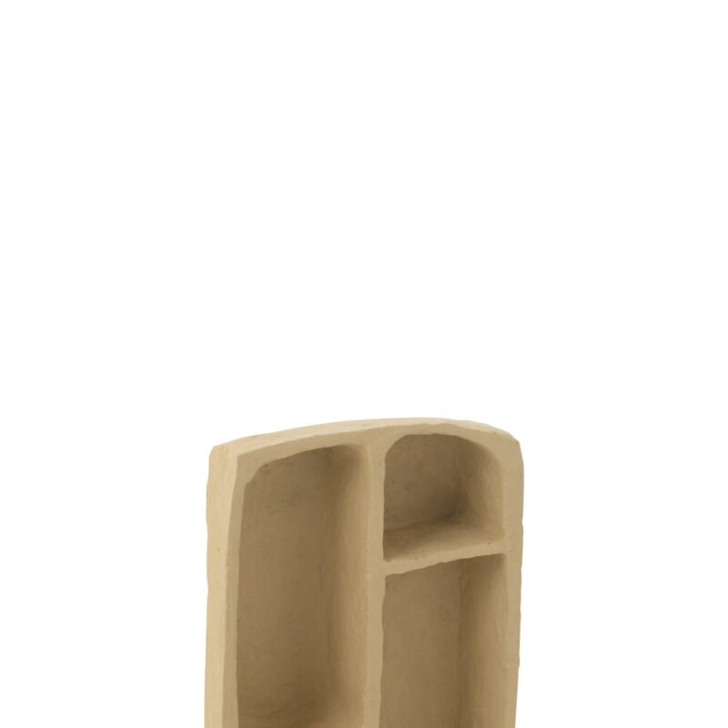 Wandregal Flint Papiermaché Natur Klein